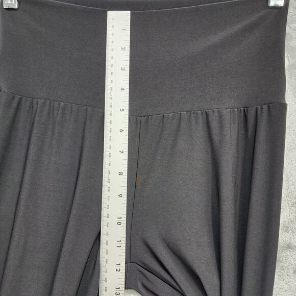 J Mode USA Pants Womens XL Black Pull On Wide Leg Flare Fold Over Waist Stretch - Picture 9 of 12